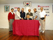At the dojang with Kwan Jang Nim