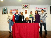 At the dojang with Kwan Jang Nim