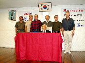 At the dojang with Kwan Jang Nim